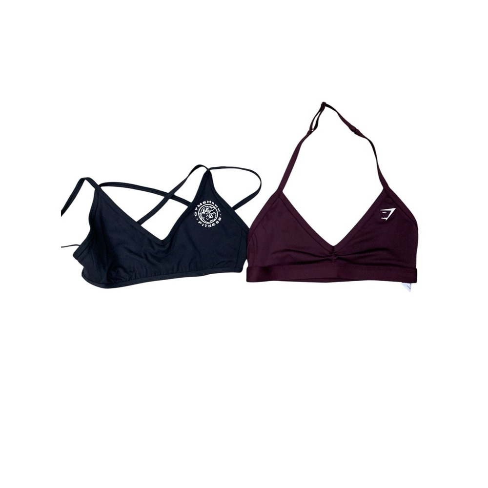 Gymshark Women's Lot Of 2 Minimal Halter Neck Bra And Legacy Bra Size X-Small